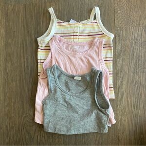 Striped, Pink, and Gray Tank Tops